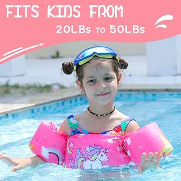 Onory Toddler Swim Vest Kids Adjustable Strap Swimming Jacket Pool Floaties Learn Swimming Training, Cute Cartoon Swim Training Equipment Swim Aid for 20-50 lbs Boys and Girls