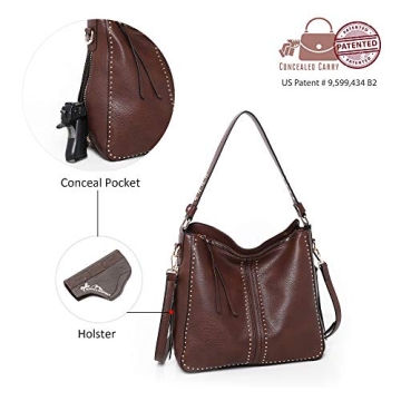 Montana West Vegan Leather Hobo Bag with Holster