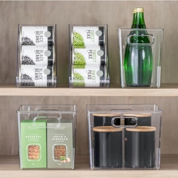 mDesign Clear Food Storage Container Bins for Easy Organization