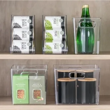 mDesign Clear Food Storage Container Bins for Easy Organization