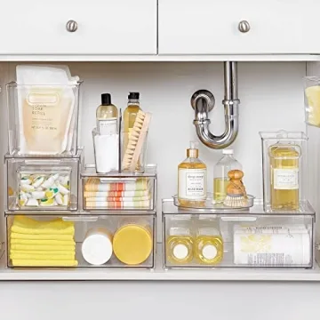 mDesign Clear Food Storage Container Bins for Easy Organization