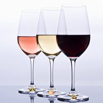 Junkin 24 Pcs Wine Glass Charms for Elegant Gatherings