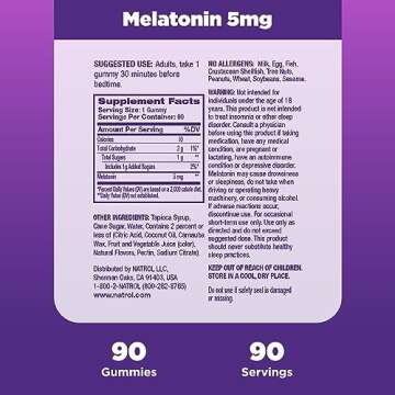 Natrol Melatonin Gummies for Adults - 90 Strawberry Gummies