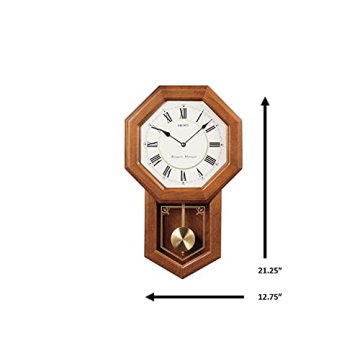 Seiko Light Oak Schoolhouse Clock with Chime