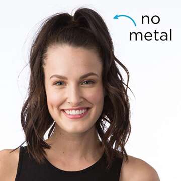 GOODY Ouchless Women's Hair Braided Elastics 4mm for Medium Hair, Brown, 32 Count (Pack of 1)