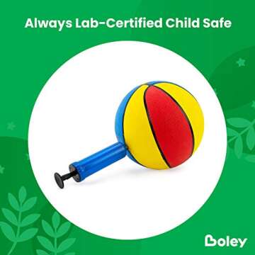 Boley Rubber Basketball Set - 3 Small Kids Basketballs