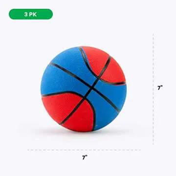 Boley Rubber Basketball Set - 3 Small Kids Basketballs