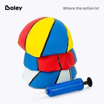 Boley Rubber Basketball Set - 3 Small Kids Basketballs