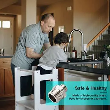 1/2 to 3/8 Reducer Faucet Adapter for RV Kitchen Plumbing