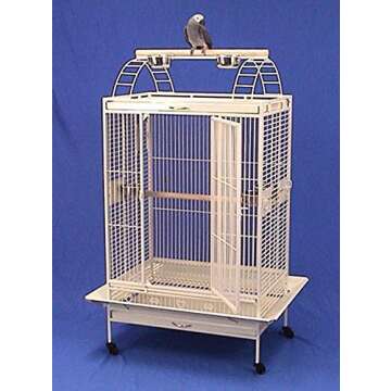4 Colors, Large Parrot Bird Cage Perfect for African Greys, Cockatiels, Mini Macaws, Parakeet, Cocka...