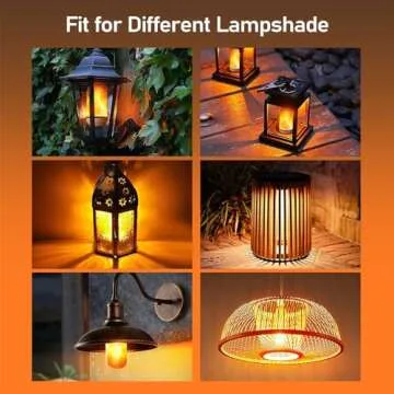 Vicstone Upgraded LED Flame Light Bulbs, 4-Mode Flickering Light Bulbs with Upside Down Effect, E26 Fire Light Bulb for Porch Party Patio Home Halloween Christmas Indoor Outdoor - 2 Pack