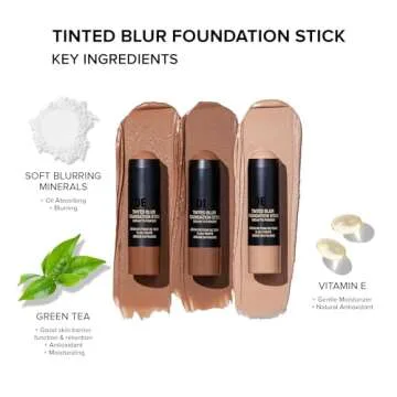 Nudestix Nudies Tinted Blur Foundation Stick, Matte Cream Powder Multitask Makeup to Tint, Blur, Blot Skin and Sculpt Face, Lightweight, Natural Matte Finish, Shade: Deep 8, 0.2 fl oz (6.2 g)