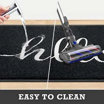 CozyBounty Door Mat Hello Mats Outdoor Indoor Non-Slip Doormat for Entryway Low-Profile Floor Mat for Yard, Garage, High Traffic Areas (36"x24", Black)