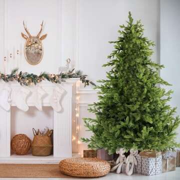 Fraser Hill Farm 9-Ft. Woodside Pine Artificial Christmas Tree - Customizable & Realistic Foliage