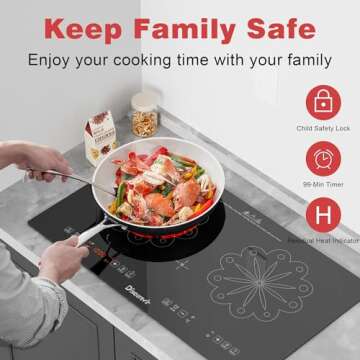 Disaenvir 2 Burner Electric Cooktop for Versatile Cooking