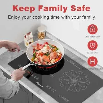 Disaenvir 2 Burner Electric Cooktop for Versatile Cooking