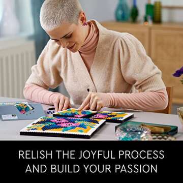 LEGO Art Floral Art 31207, 3in1 Flower Pictures, Wall Art Decoration Building Set, Arts and Crafts Kit, Creative DIY Activity, Beautiful Home Decor, Gift Idea for Adults, Men, and Women