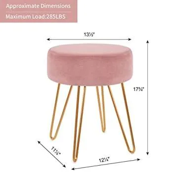 Stylish DUHOME Velvet Ottoman - Chic & Contemporary Design