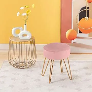 Stylish DUHOME Velvet Ottoman - Chic & Contemporary Design