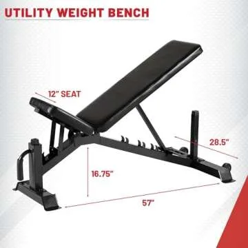 Lifeline Utility Weight Bench Adjustable 1000lb Strength Training