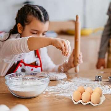 Ceramic 6 Cups Egg Tray,Half Dozen Porcelain Egg Holder Container Keeper Storage Organizer, Decorative Serving Stand Serveware for Refrigerator Fridge Countertop Display Kitchen (White)