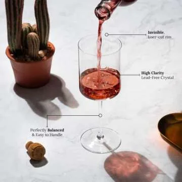 Bacador Square Wine Glasses Set - Modern Crystal Stemware