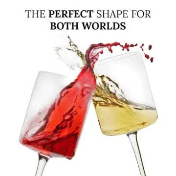 Bacador Square Wine Glasses Set - Modern Crystal Stemware