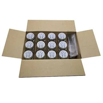 U-Pack 12 pieces of French Square Glass Spice Bottles 6 oz Spice Jars with Silver Metal Lids, Shaker Tops, and Labels by U-Pack