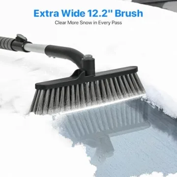 OUSHASAA 35.4" Ice Scrapers for Cars - Reliable Snow Brush