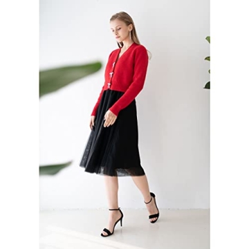 Stylish Chicwish Crop Cardigan with Bowknots for Festive Wear