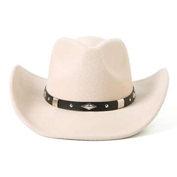 Lanzom Classic Cowboy Cowgirl Hat - Stylish & Comfortable
