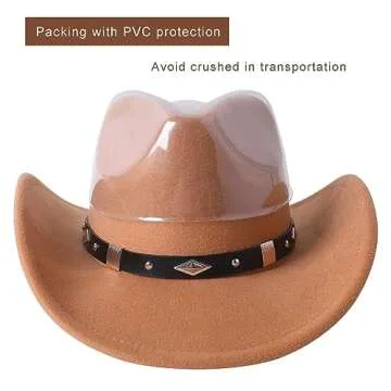 Lanzom Classic Cowboy Cowgirl Hat - Stylish & Comfortable