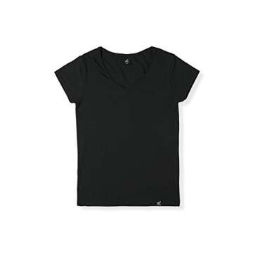 Boody Women's Scoop Top T-Shirt - Soft, Breathable, Comfortable Fabric for Everyday Wear, Large, Black