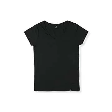 Boody Women's Scoop Top T-Shirt - Soft, Breathable, Comfortable Fabric for Everyday Wear, Large, Black