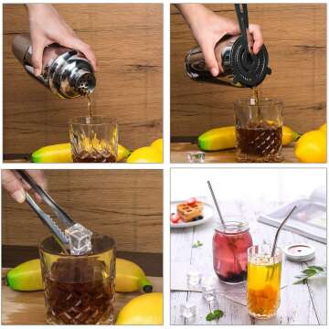 19-Piece Matte Black Bartender Kit for Home Mixology