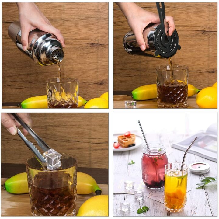 19-Piece Matte Black Bartender Kit for Home Mixology