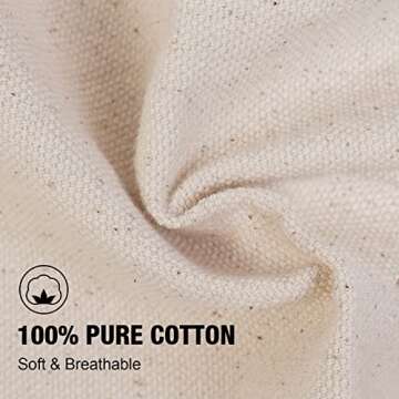 conda Adjustable Professional Bib Apron 100% Cotton Canvas with 3 Pockets for Women Men Adults, Waterproof, Natural 31inch (1pcs Pack)