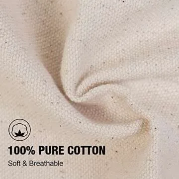 CONDA 100% Cotton Adjustable Bib Apron with 3 Pockets