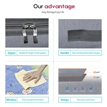 Onlyeasy Foldable Underbed Storage Bags - 2 Pack