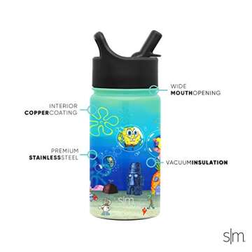 SpongeBob Kids Insulated Water Bottle for School 