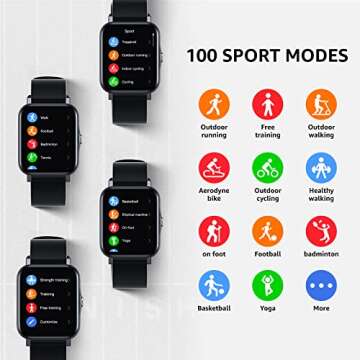 Smart Fitness Tracker with 100 Modes & Health Monitoring