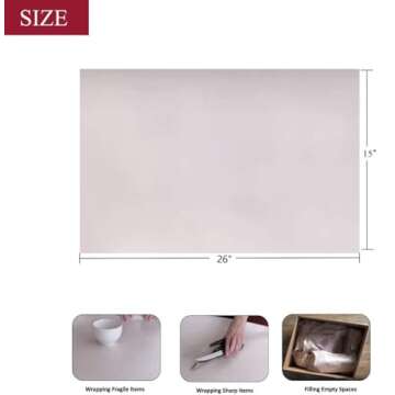 WAUPPY Newsprint Packing Paper Sheets for Moving, Shipping, Box Filler, Wrapping and Protecting Frag...