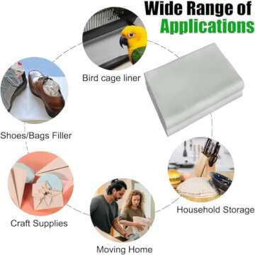 WAUPPY Newsprint Packing Paper Sheets for Moving, Shipping, Box Filler, Wrapping and Protecting Fragile Items 1.3 Lbs (50 Sheets, 26” x 15”)