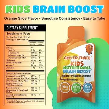 Cover Three Kids Brain Supplement Smoothie for Focus