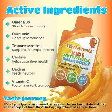 Cover Three Kids Brain Supplement Smoothie for Focus