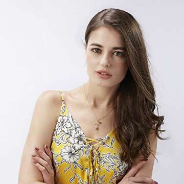 Gmai Vintage Rose Flower Pendant Necklace Lovers Birthday Friendship Jewelry Gift (Rose Gold)