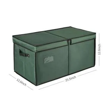 Masnest Ornament Storage Box for 128 Ornaments - Christmas Ready