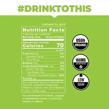 CLEAN Cause Sparkling Yerba Mate, Low Calorie Energy Drink