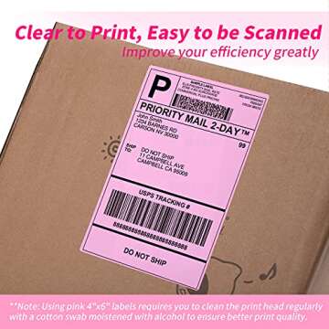 Memoking Package Labels - Fanfold Thermal Labels for Shipping