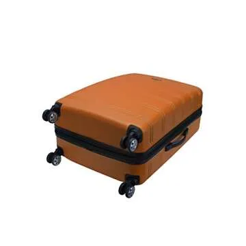 Rockland Melbourne 28" Luggage with Spinner Wheels in Orange